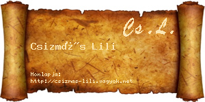 Csizmás Lili névjegykártya